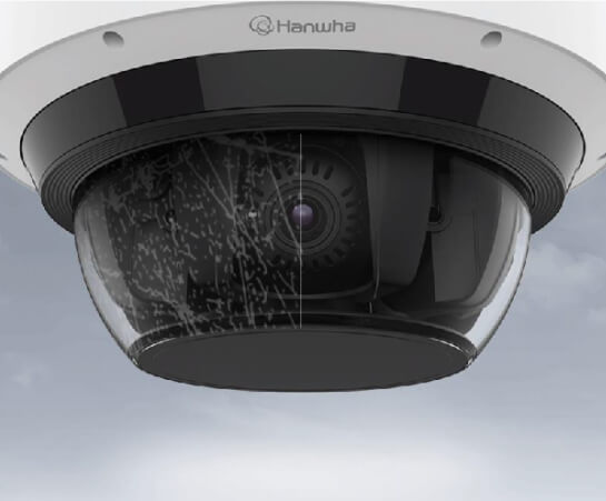 PNM-C32084RQZ-8XE4T-W AI Multisensor Camera - Hanwha Vision